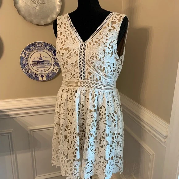 New Look | Dresses | Cream Lace Dress With Defined Waist Size 2 Petite New Look Brand | Poshmark New Look | Dresses | Cream Lace Dress With Defined Waist Size 2 Petite New Look Brand | Poshmark